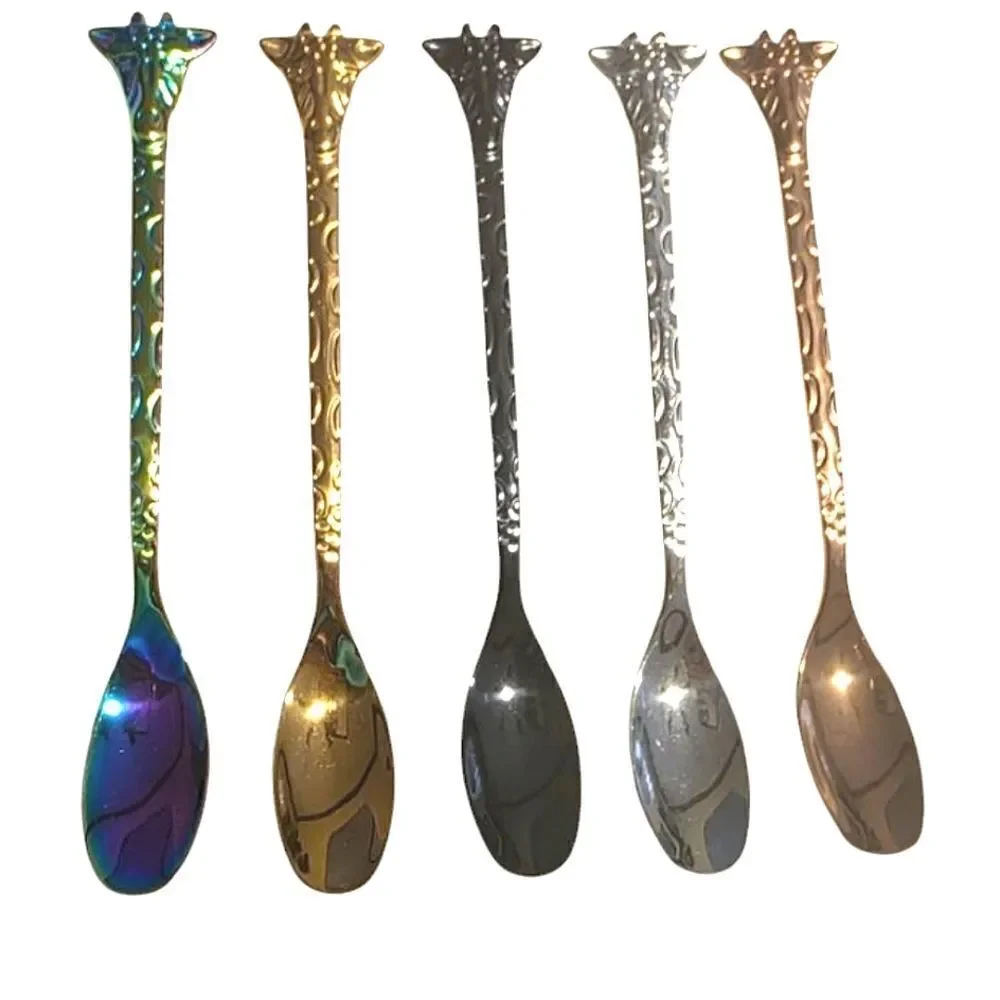 Giraffe Handle Spoon Set - Multicolor